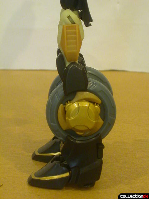 Autobot Prowl- robot mode (legs detail, left side view)