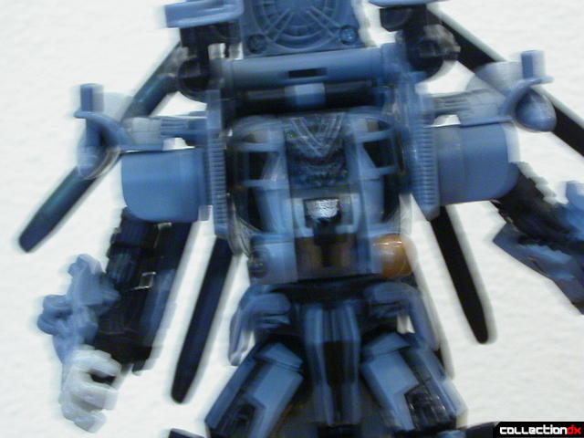 Decepticon Blackout- robot mode (upper body detail, intentionally-blurred)