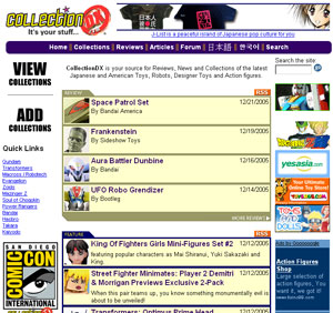 CollectionDX.com, circa 2005