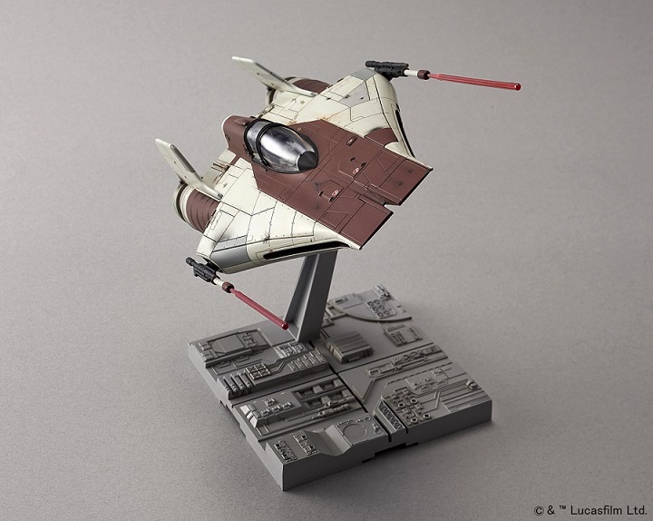 A wing starfighter model kit from Bandai