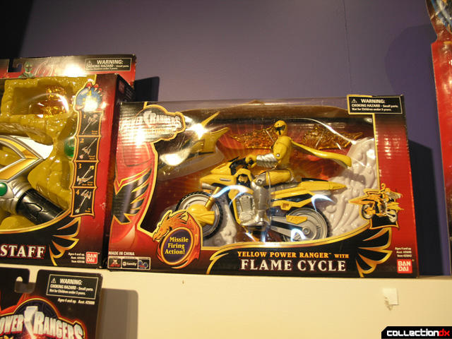 Yellow Power Ranger with Flame Cycle