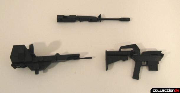 Calibur's rifle and vehicle gun.