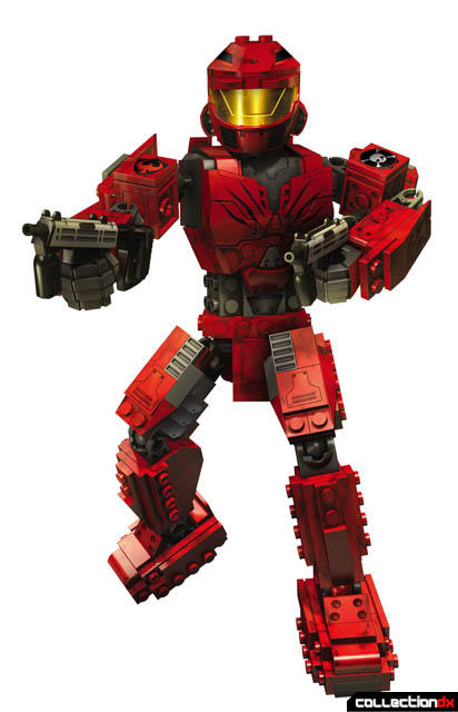 Red Spartan Buildable Figure