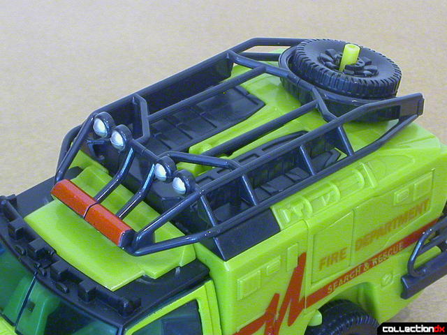 Autobot Ratchet- vehicle mode (storage rack detail)