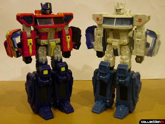 Autobots Optimus Prime (left) and Ultra Magnus (right) both in robot mode (front)