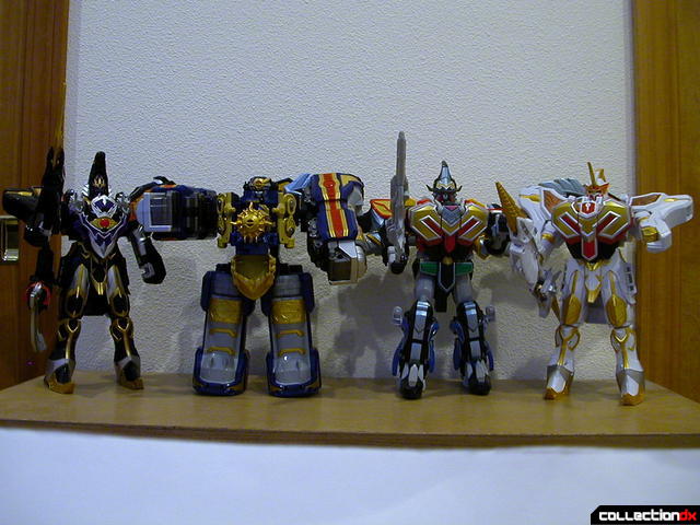 (from left to right)- DX WolKaiser, DX Travelion, DX MagiKing, and DX Saint Kaiser