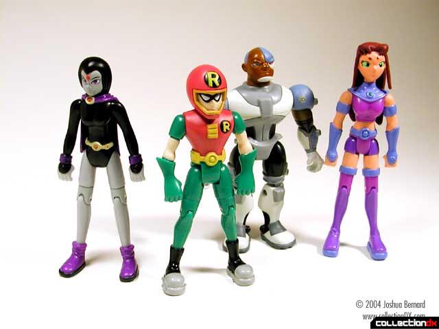 Raven, Robin, Cyborg, Starfire