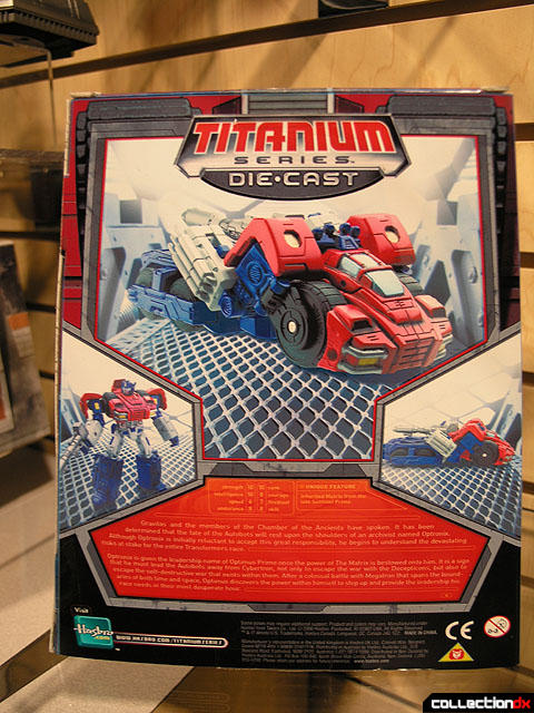 Titanium Transformers Optimus Prime Box Back