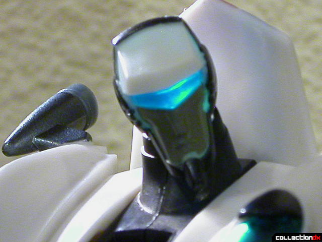 Autobot Jazz- robot mode (head detail, lit from behind)