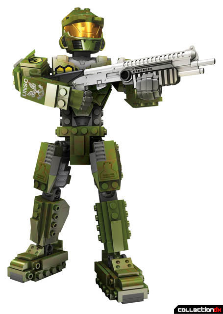 Green Spartan Buildable Figure