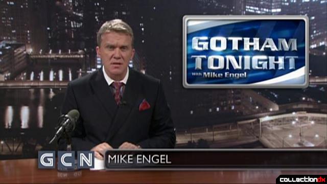 Gotham Tonight anchor Mike Engle (Anthony Michael Hall) as seen in bonus DVD featurette