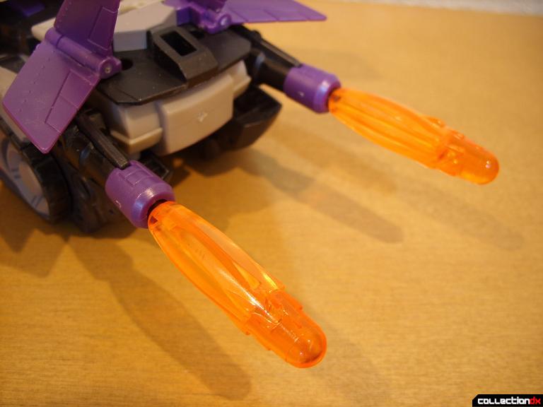 Voyager-class Decepticon Blitzwing- jet mode (missiles double as exhaust)