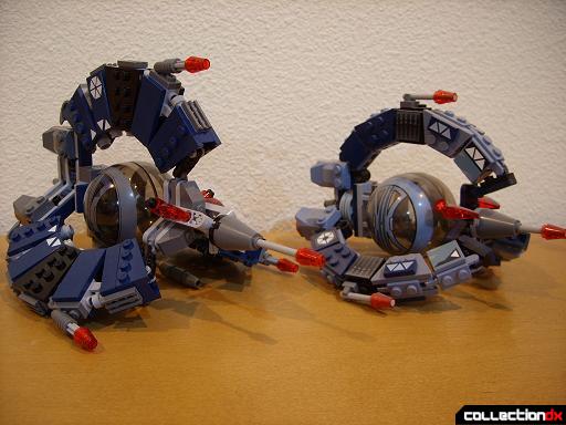 Droid Tri-Fighters- new version (L) and original version (R) (front)