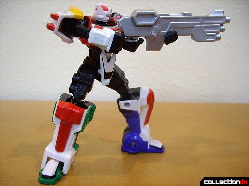 Retrofire Delta Squad Megazord posed with Mega Blaster (2)