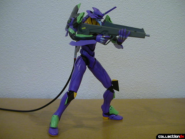 SOCSpec Evangelion Unit-01 posed- holding Pellet Rifle